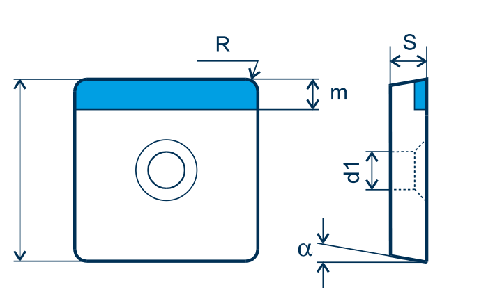 CBN Wendeplatte SCGW, F=scharfkantig