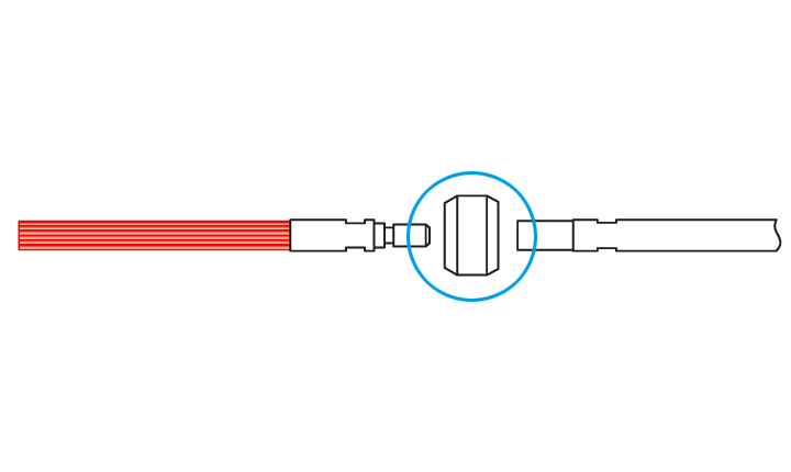 Führungsring für Keramikfaser Cross-Hole Bürste Extra Lang