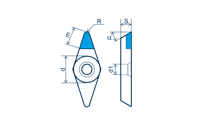 CBN Wendeplatte VCGW, E=gebürstet