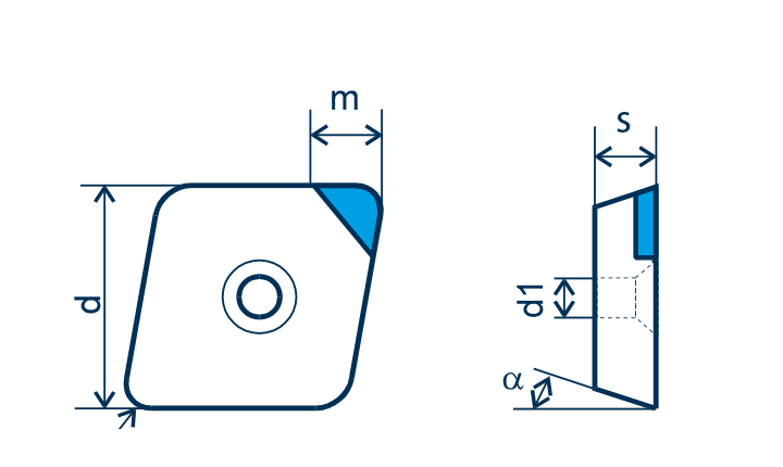 CBN Wendeplatte CCGW, F=scharfkantig