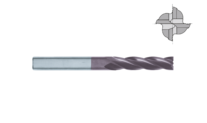 Kempf Fräser - VHM-Schaftfräser 30° - 4 Schneider EXTRALANG