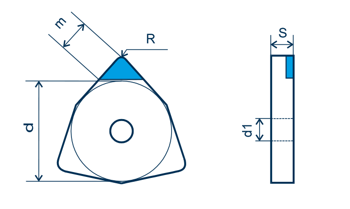 CBN Wendeplatte WNGA, E=gebürstet