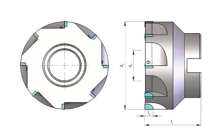 Modularer PKD Aufsteckfräser
