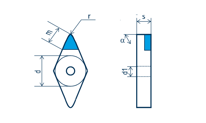 PKD-Wendeplatte DNGA