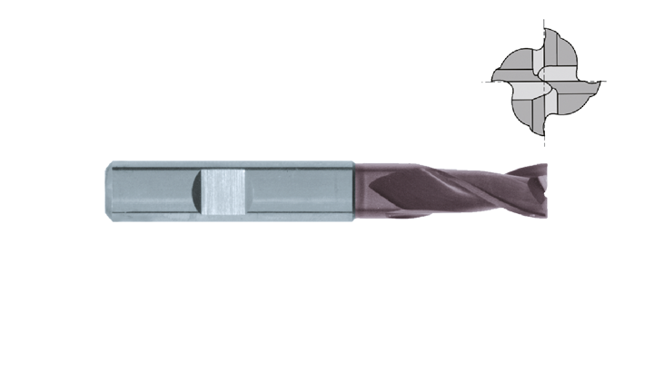 Kempf Fräser - VHM-Schaftfräser 30° - 4 Schneider